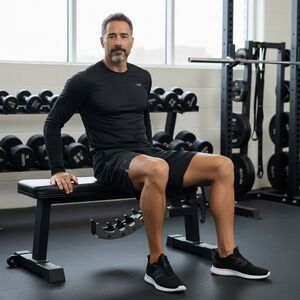 Copper Fit Mens Long Sleeve Performance Shirt Black Gold Logo Size Large 1273